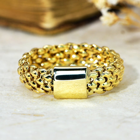 The Contemporary 9ct Gold Flexible Keeper Ring - Antique Jewellers