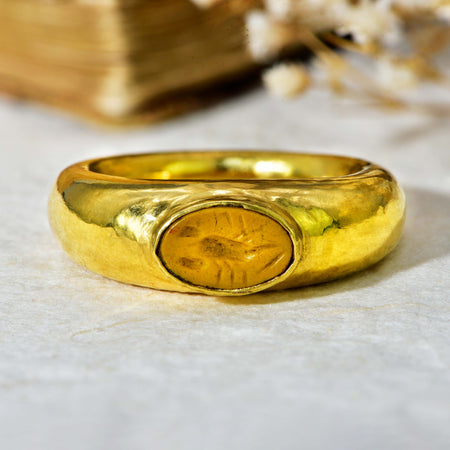 The Ancient Roman Gold Intaglio Scorpion Ring - Antique Jewellers