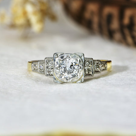 The Vintage Art Deco Style Diamond Ring - Antique Jewellers