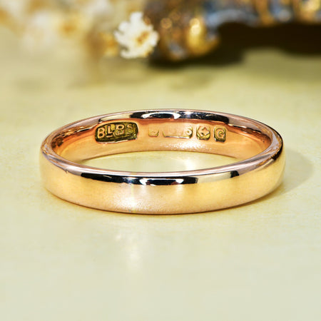 The Vintage 1931 9ct Rose Gold Wedding Ring - Antique Jewellers