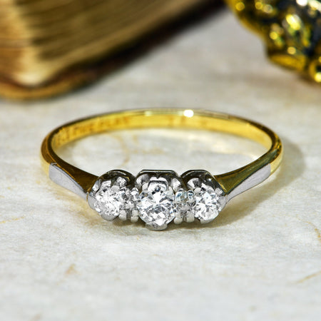 The Vintage Triune Diamond Ring - Antique Jewellers