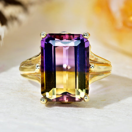 The Contemporary Ametrine Two Tone Alluring Ring - Antique Jewellers