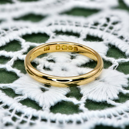 The Vintage 1934 18ct Gold Wedding Ring - Antique Jewellers