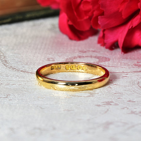 The Antique 1909 22ct Gold Wedding Ring - Antique Jewellers