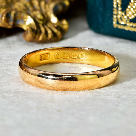 The Antique 1921 22ct Gold Wedding Ring - Antique Jewellers