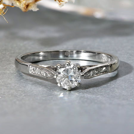 The Vintage 1987 Brilliant Cut Solitaire Diamond Ring - Antique Jewellers
