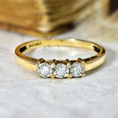 The Vintage Three Single Cut Diamond Ring - Antique Jewellers