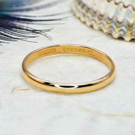 The Vintage 1939 Gold Wedding Ring - Antique Jewellers