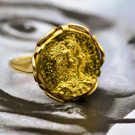 The Salvador Dalí for Piaget 22ct Minted ½ Dali d'Or Coin Ring - Antique Jewellers