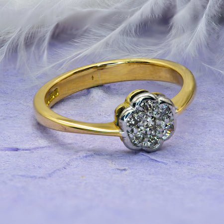 The Vintage 1989 Daisy Cluster Ring - Antique Jewellers