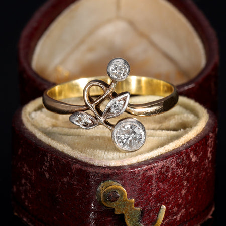 The Antique Victorian Botanical Diamond Ring