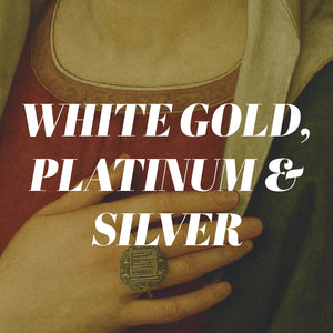 White Gold, Platinum, and Silver Rings