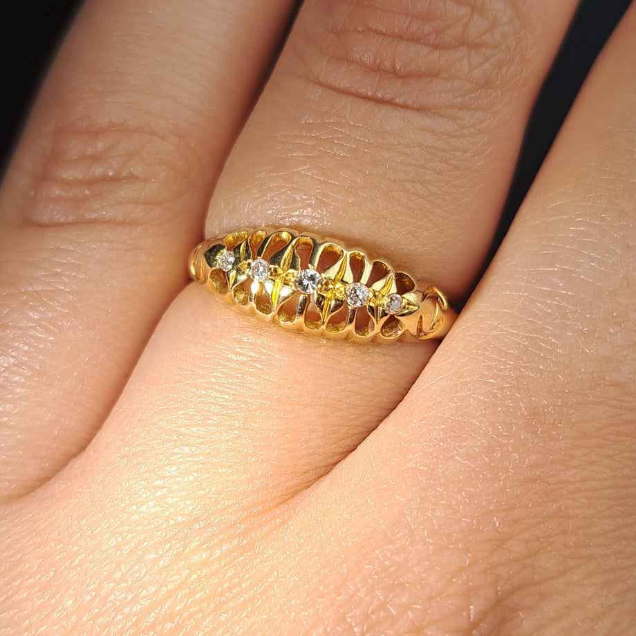 The Vintage 1942 Five Stone Diamond Classic Ring