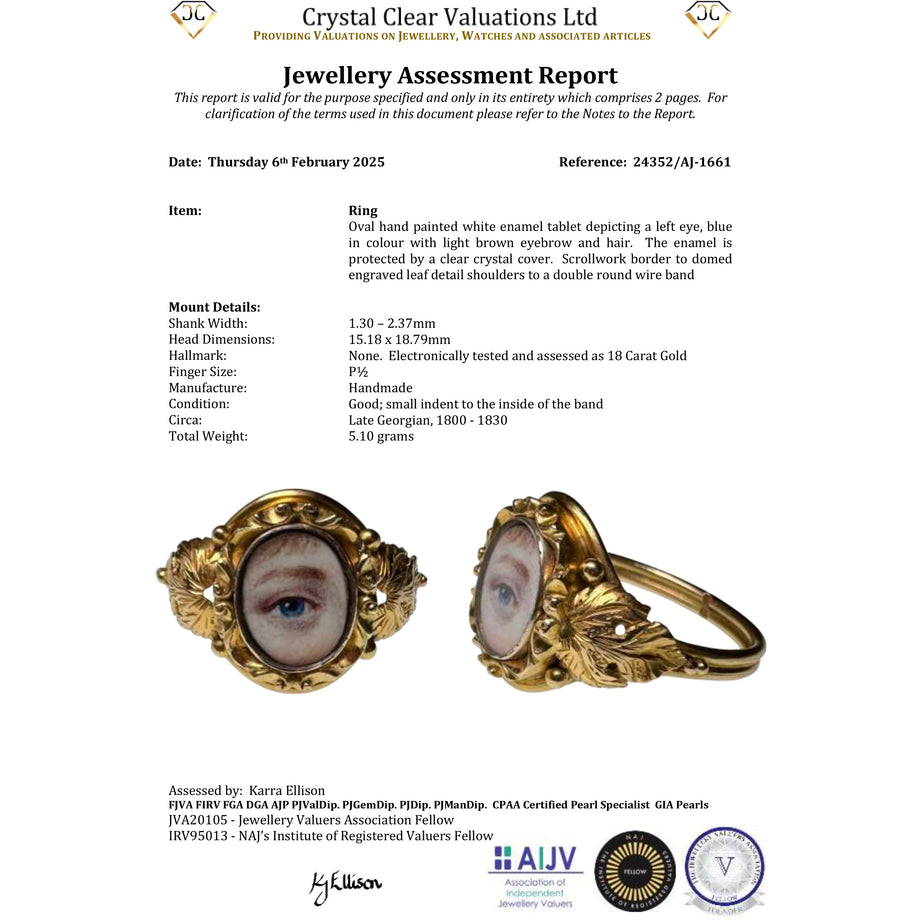 The Antique Georgian Lover's Eye Ring