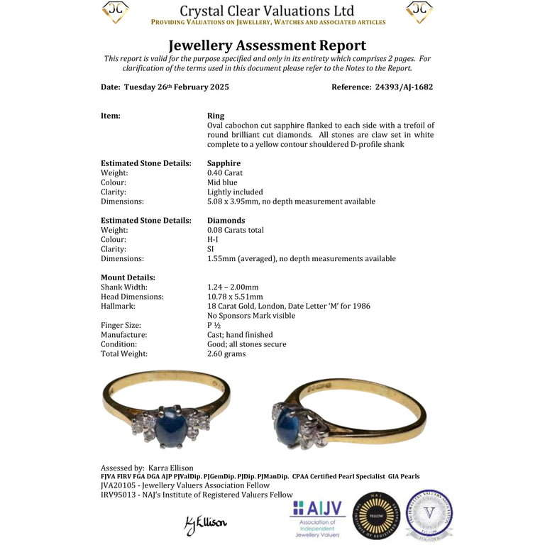 The Vintage 1986 Sapphire and Diamond Ring