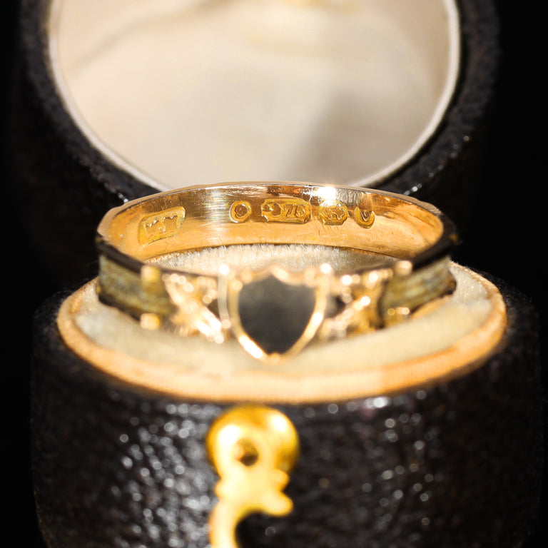 The Antique Victorian 1870 Plaited Hair Mourning Ring