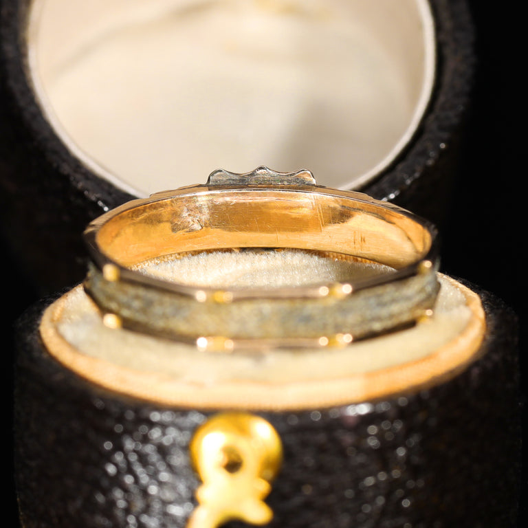 The Antique Victorian 1870 Plaited Hair Mourning Ring