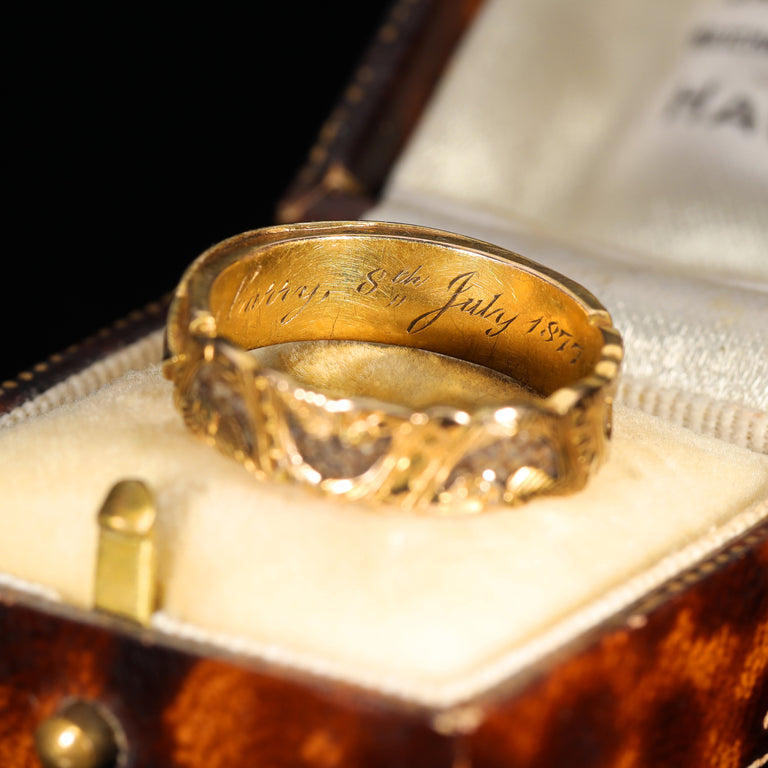 The Antique Victorian Pearl and Plaited Hair Mourning Ring