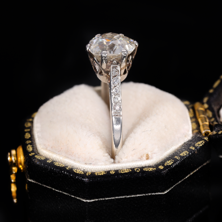 The Antique Art Deco Era Old Mine Cut Diamond Ring