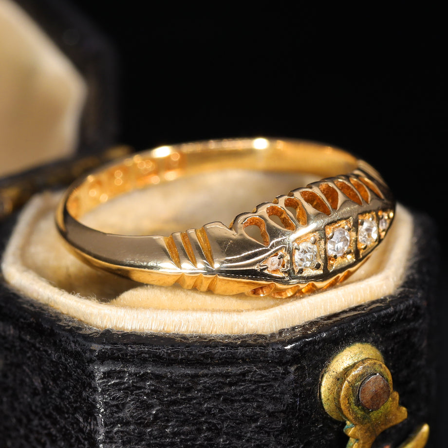 The Antique 1905 Five Old Cut Diamond Ring
