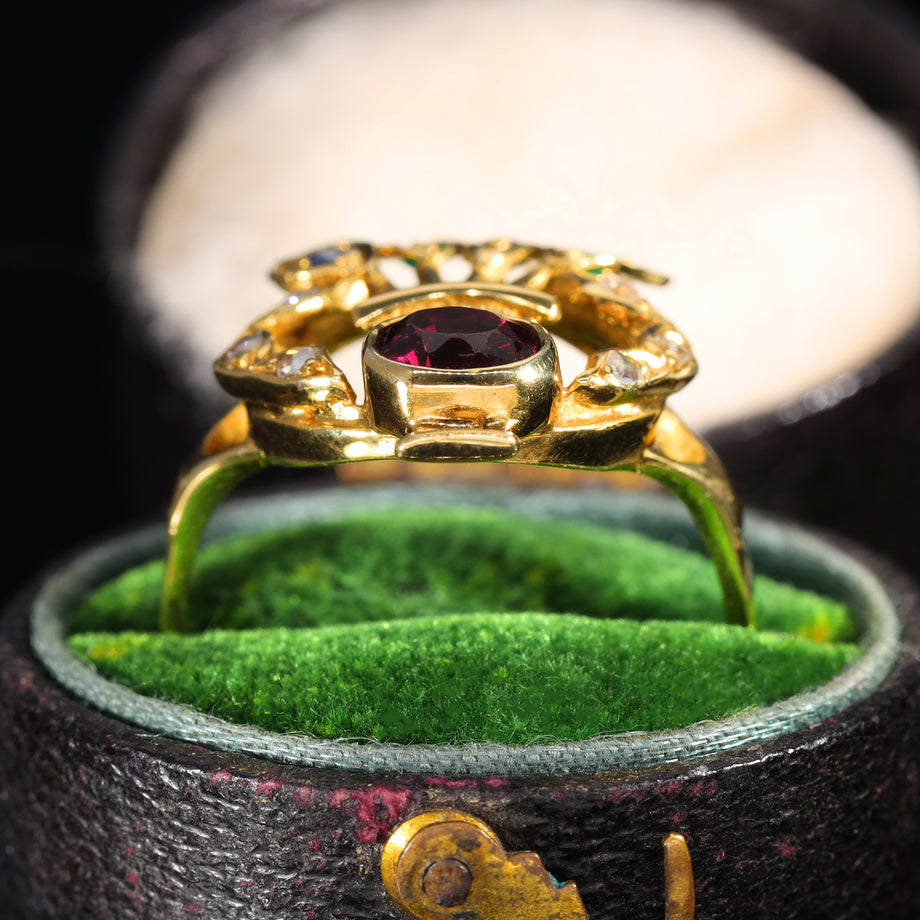 The Vintage 1988 Gemstone Flamboyant Vase Ring