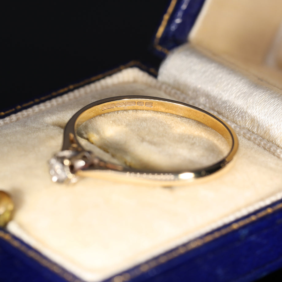 The Vintage Brilliant Cut Diamond Dainty Ring