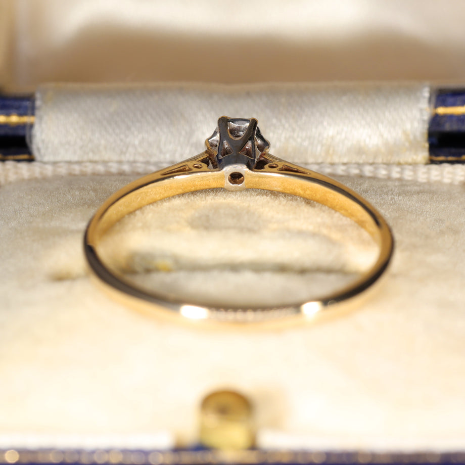The Vintage Brilliant Cut Diamond Dainty Ring