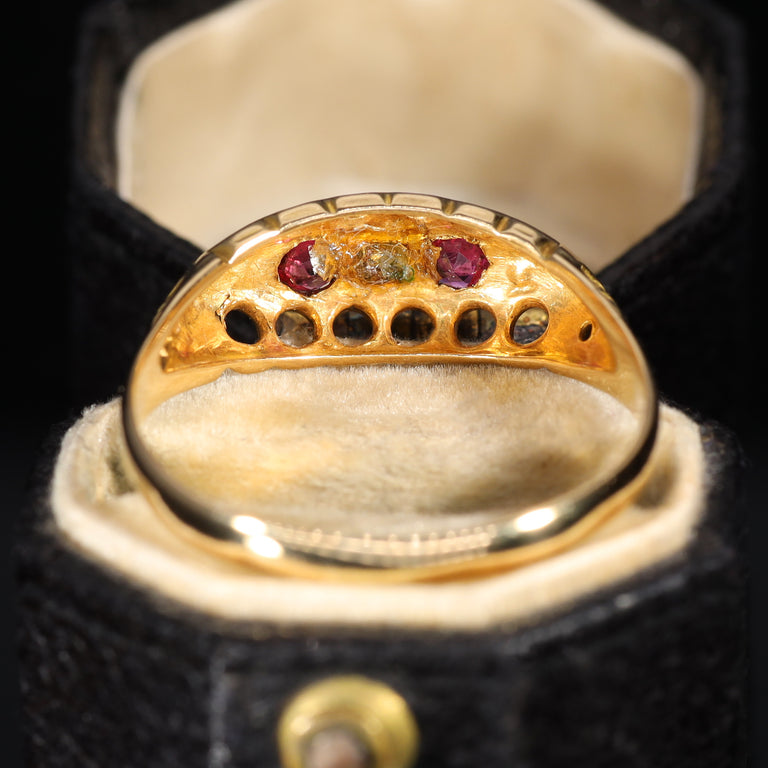 The Antique 1913 Pearl, Ruby and Diamond Ring