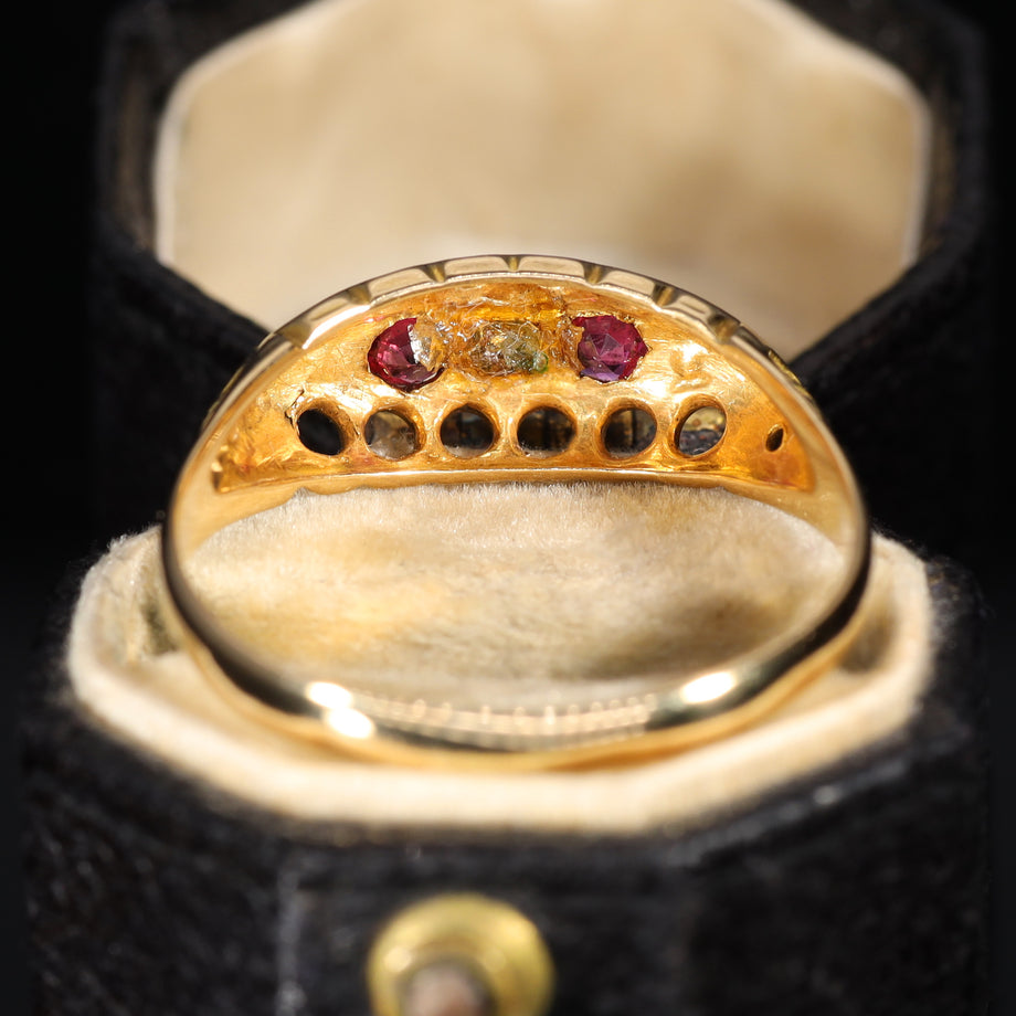 The Antique 1913 Pearl, Ruby and Diamond Ring