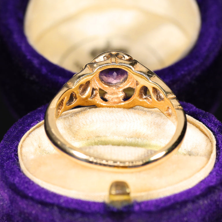 The Vintage 1975 Amethyst Filigree Ring