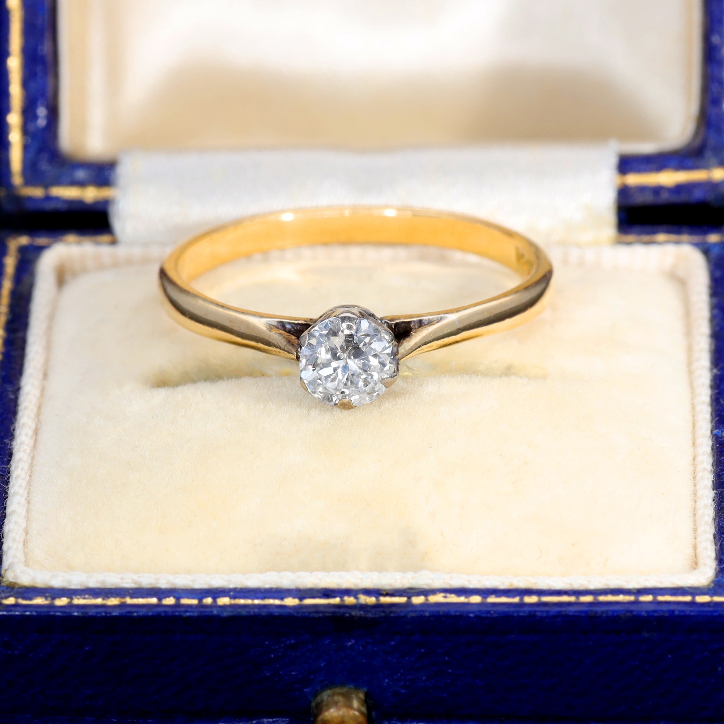 The Vintage Brilliant Cut Diamond Solitaire Ring - Antique Jewellers