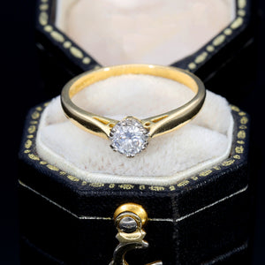 The Vintage Brilliant Cut Solitaire Diamond Splendid Ring - Antique Jewellers