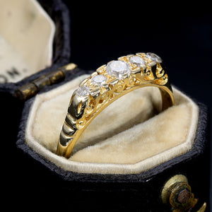 The Vintage Five Diamond Scrollwork Ring - Antique Jewellers