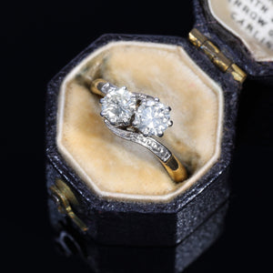 The Vintage Toi Et Moi Brilliant Cut Diamond Eternal Ring - Antique Jewellers