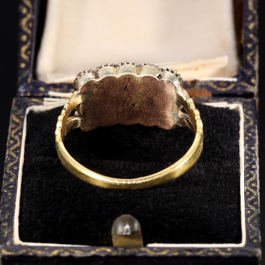 The Antique Victorian A.F Pearl Mourning Ring