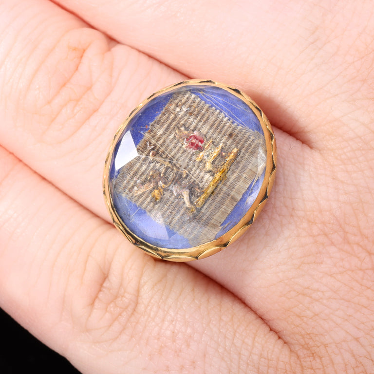 The Antique 17th Century Stuart Crystal Cherub and Vase Ring