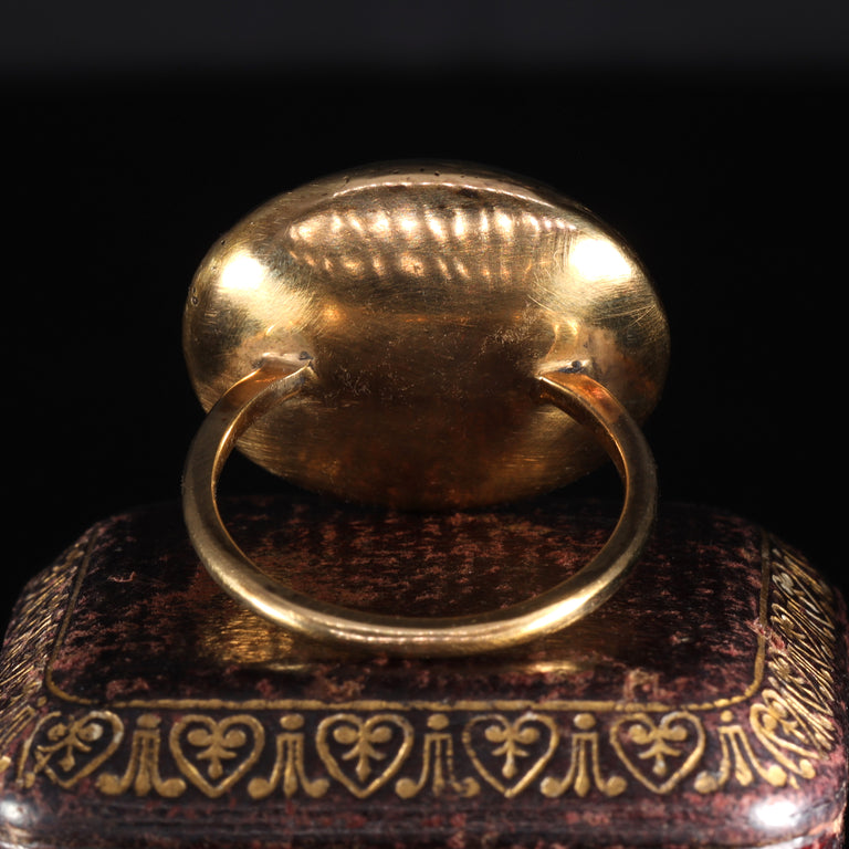 The Antique 17th Century Stuart Crystal Cherub and Vase Ring