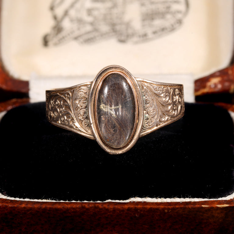 The Antique Victorian 1886 James Miller M.D. Mourning Ring