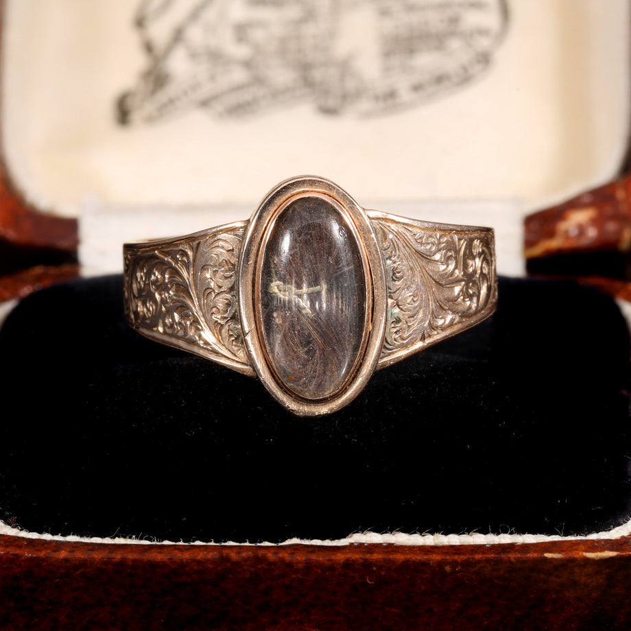 The Antique Victorian 1886 James Miller M.D. Mourning Ring