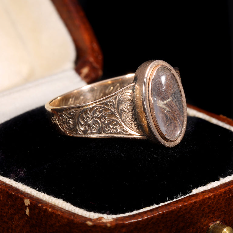 The Antique Victorian 1886 James Miller M.D. Mourning Ring