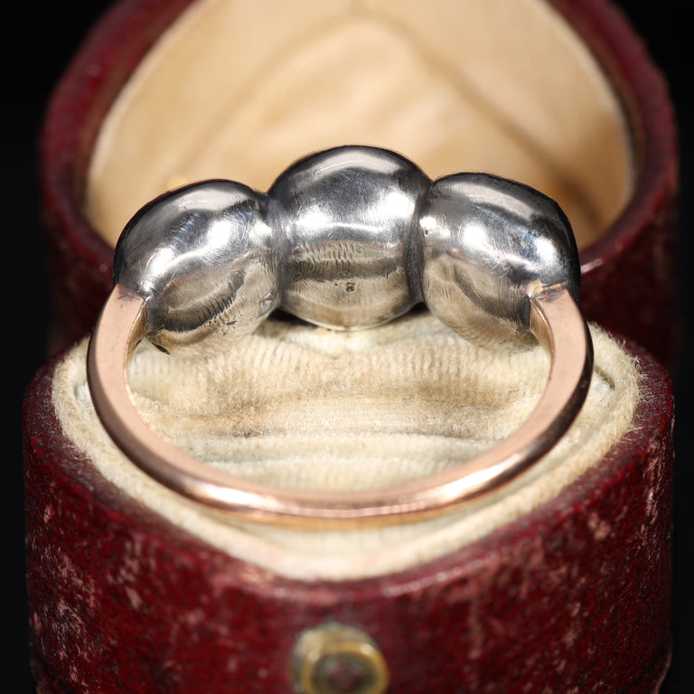 The Antique Georgian Paste and Quartz Silver Set Ring