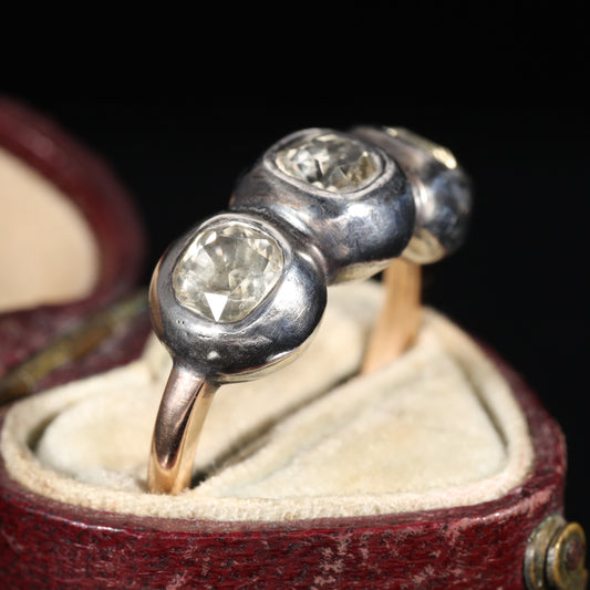 The Antique Georgian Paste and Quartz Silver Set Ring