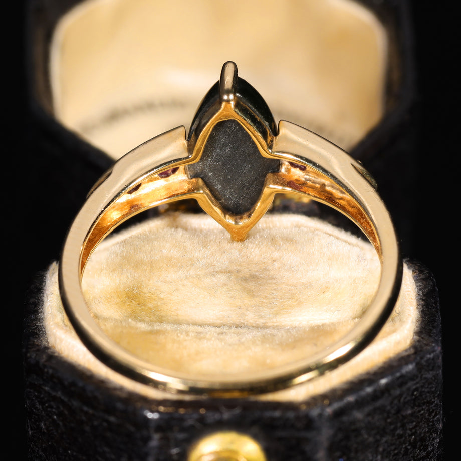 The Vintage 2003 Onyx and Ruby Ring