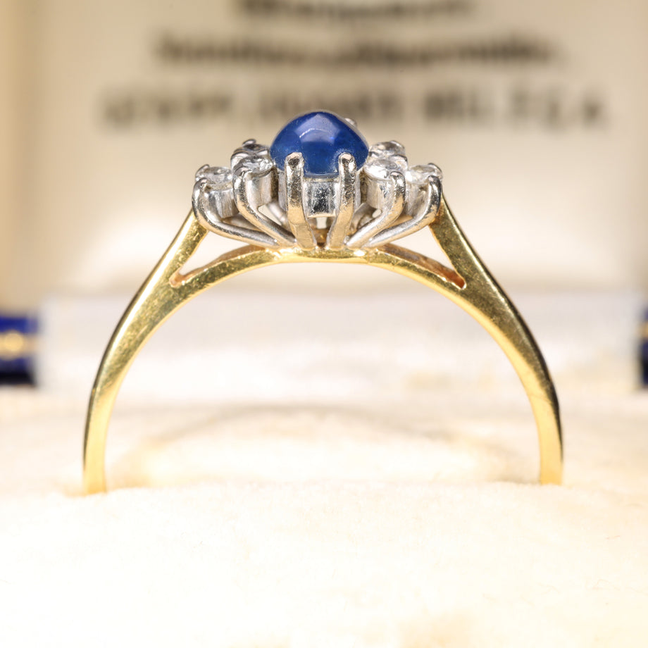 The Vintage 1986 Sapphire and Diamond Ring