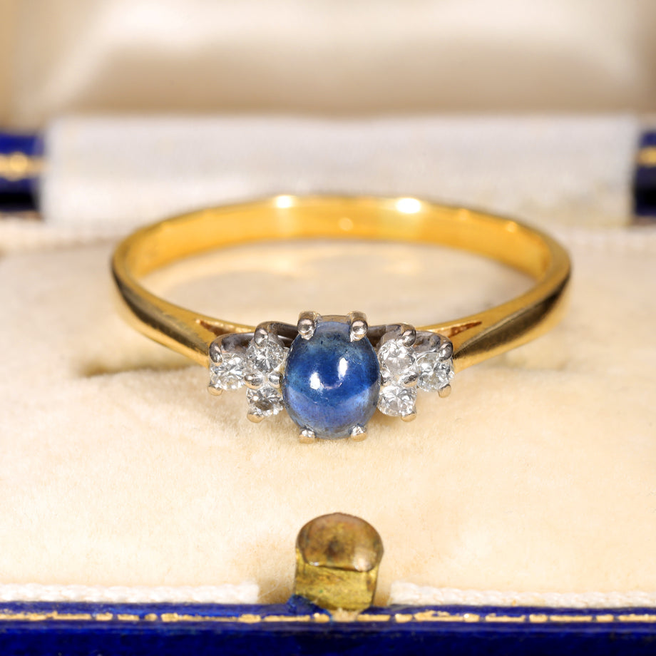 The Vintage 1986 Sapphire and Diamond Ring