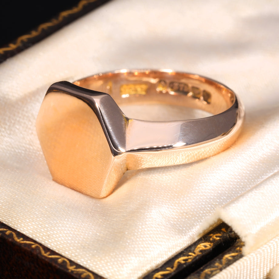 The Vintage 1945 Hexagonal Signet Ring