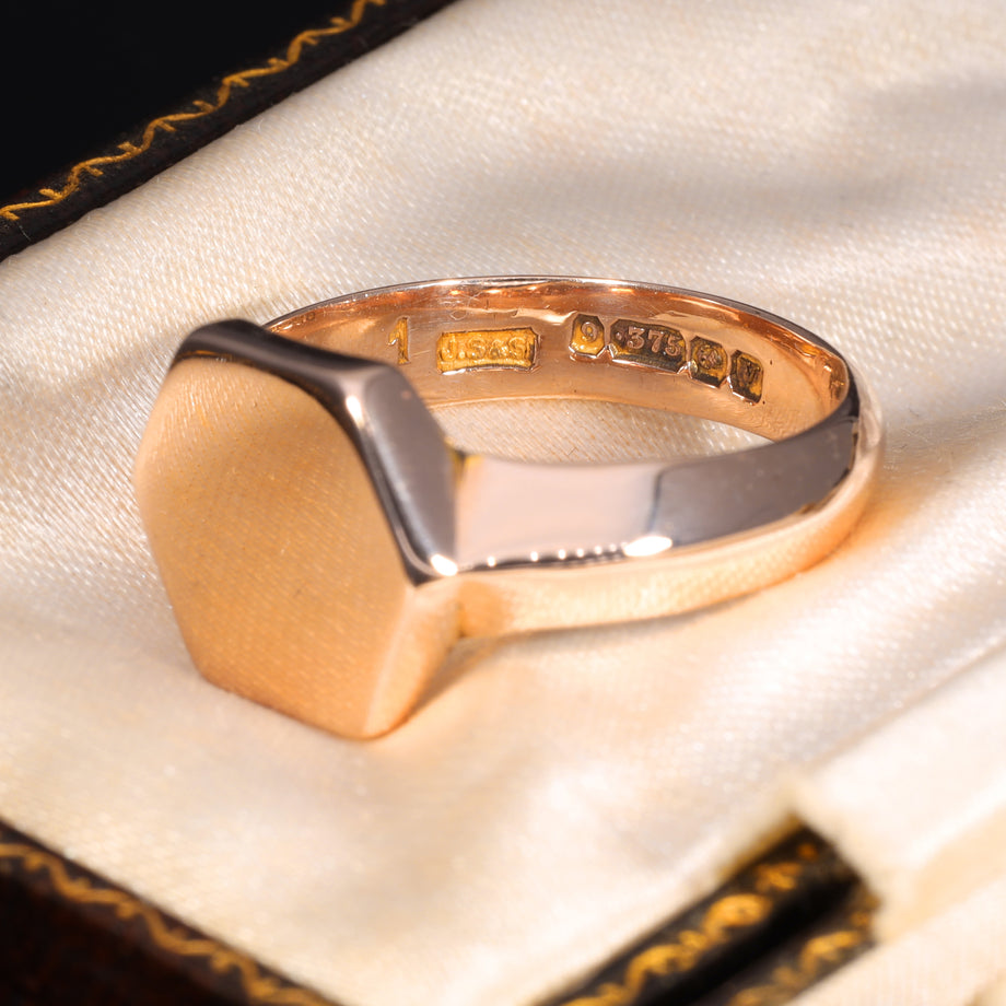 The Vintage 1945 Hexagonal Signet Ring