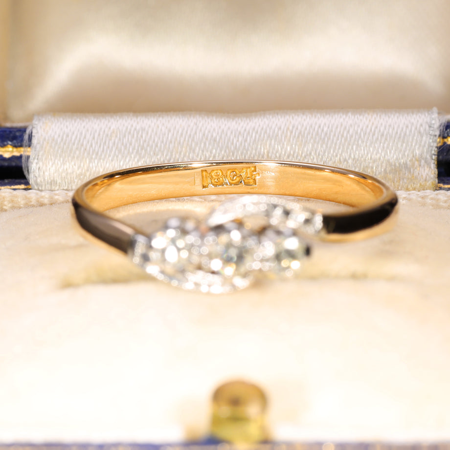 The Vintage Three Brilliant Cut Diamond Sensational Ring