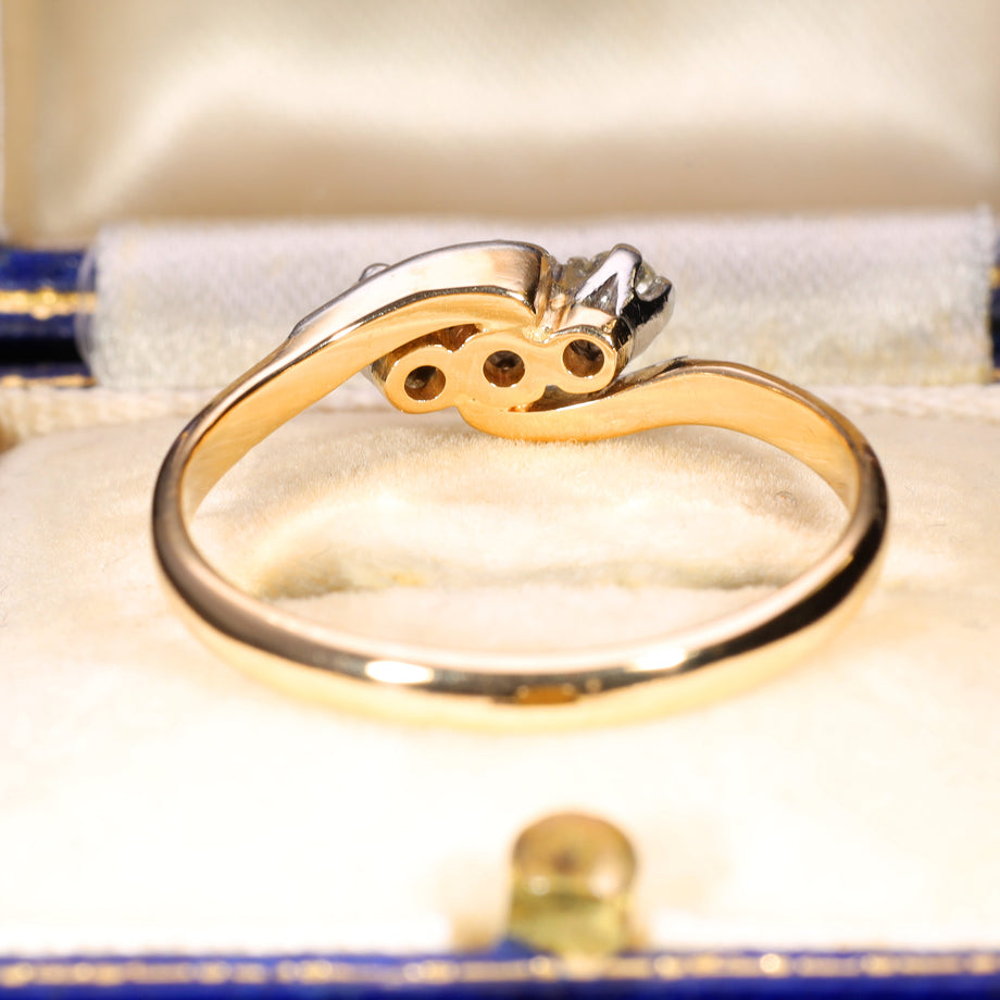 The Vintage Three Brilliant Cut Diamond Sensational Ring