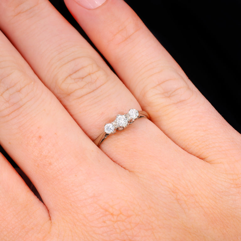 The Vintage Brilliant Cut Diamond Trio Classic Ring